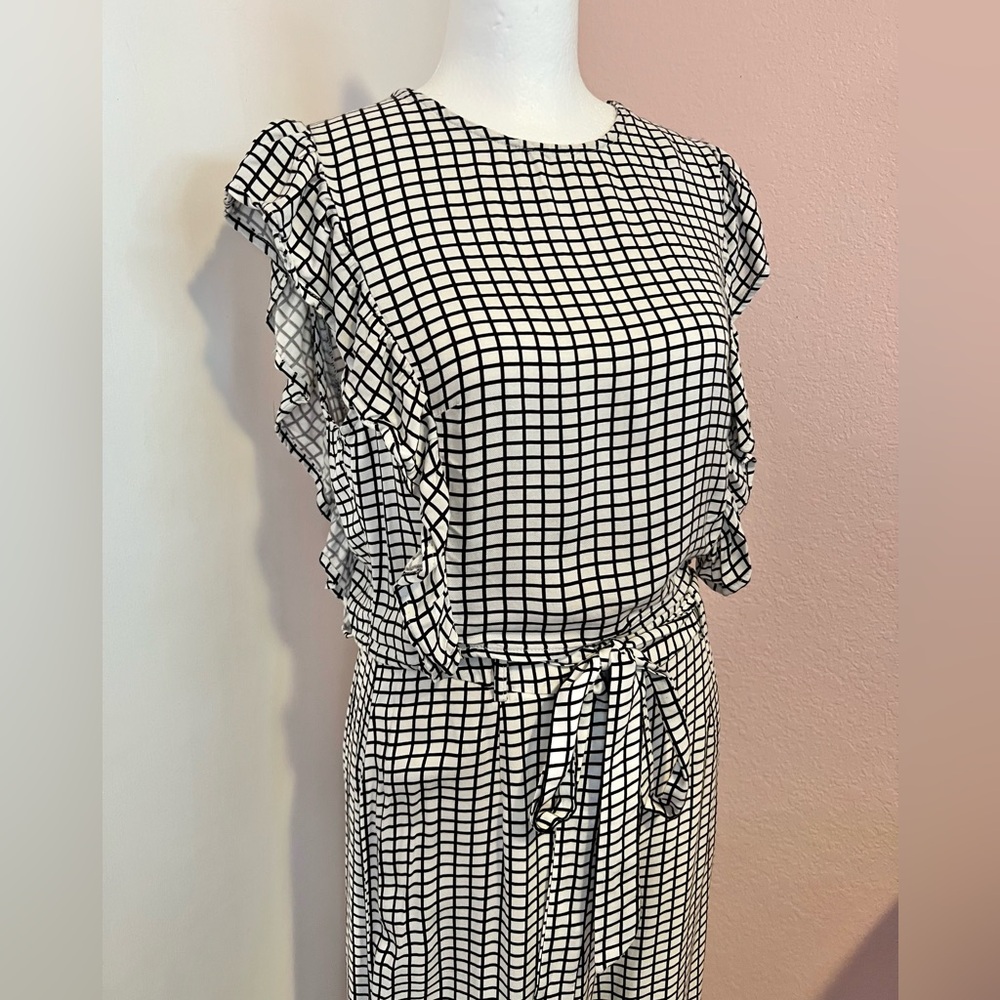 Checkered Ruffle Top & Palazzo Pants Set - Picture 10 of 15